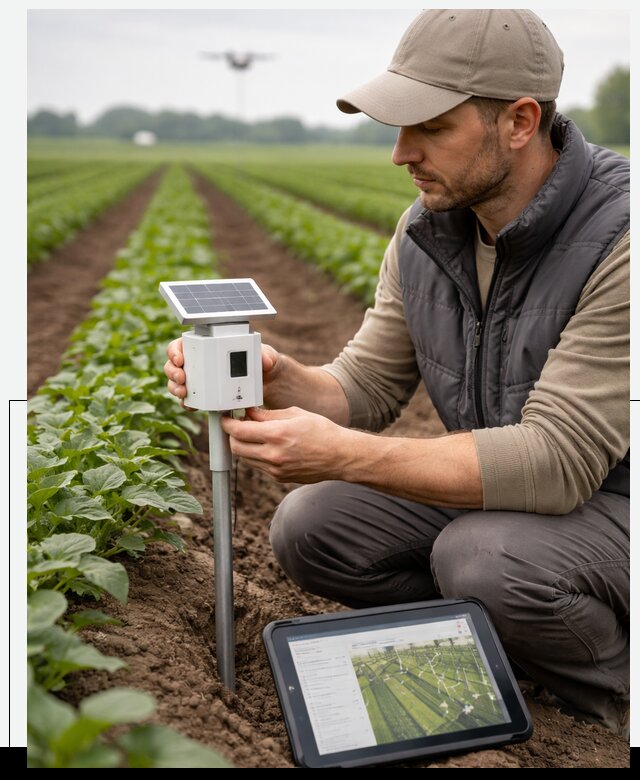 IoT мониторинг сельскохозяйственных полей и контроля в Кузнецке